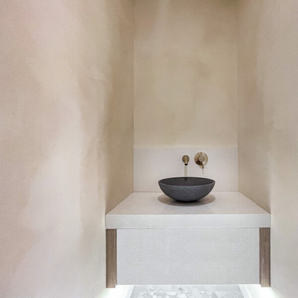 Limewash Powder Room